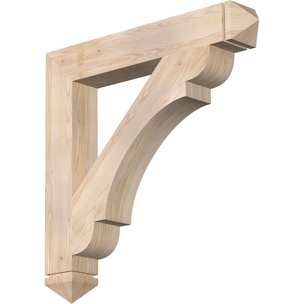 Ekena Millwork Olympic Arts & Crafts Smooth Bracket, Douglas Fir, 5 1/2"W x 38"D x 38"H BKT06X38X38OLY03SDF - main